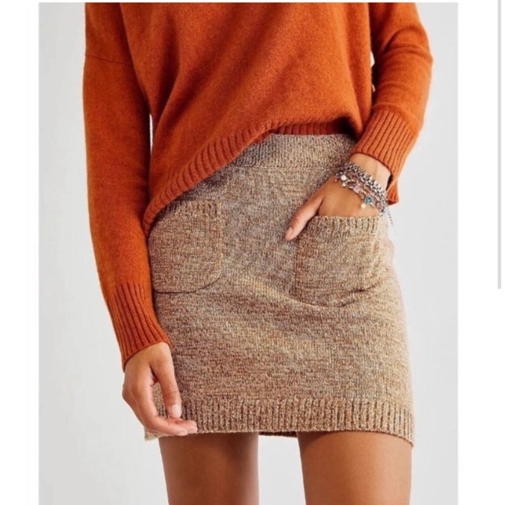 Free People Viola Sweater Mini skirt